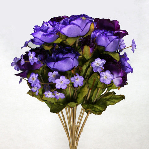 Bouquet Silk Flowers Purple & Lavender 1pc