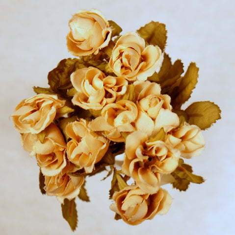 Cream Mini Rose Silk Flowers 0.5''
