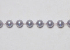dusty blue fused pearl string beads