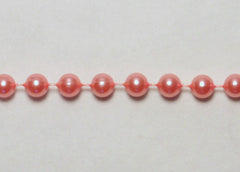 Dusty Rose Pearl String Beads 6mm