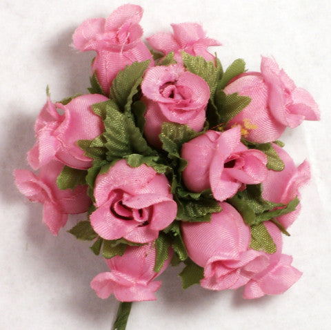 Dusty Rose Poly Rose Silk Flowers 0.75'' 144pcs