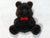 Flocked Miniature Teddy Bears Flat Dark Brown 1.25'' 12pcs