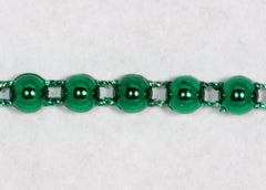 Green Fused Pearl String Half Beads 6mm 36 Yards