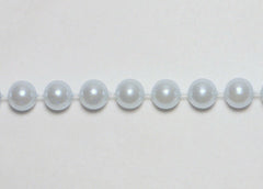 Light Blue Fused Pearl String Beads 6mm 36 Yards