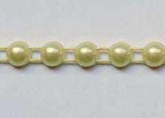 Olive Pearl String Half Beads 6mm