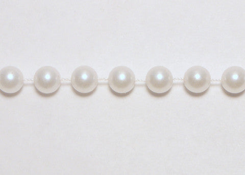 White Fused Pearl String Beads 6mm 36 Yards