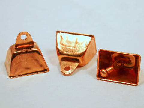 Copper Mini Cow Bells 1.5 Inch 12pcs