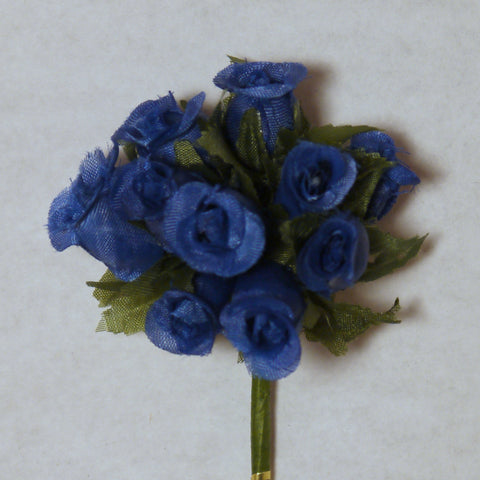 Royal Blue Poly Rose Silk Flowers 0.75'' 144pcs