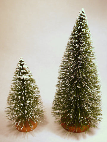 Flocked Bottle Brush Christmas Trees 1pc