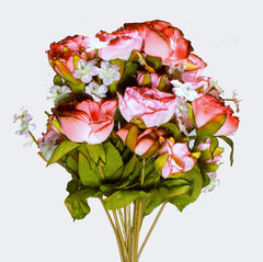 pink silk flowers