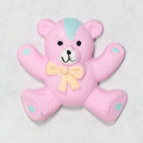 Resin Pink Teddy Bear Cabochons 1'' 10pcs