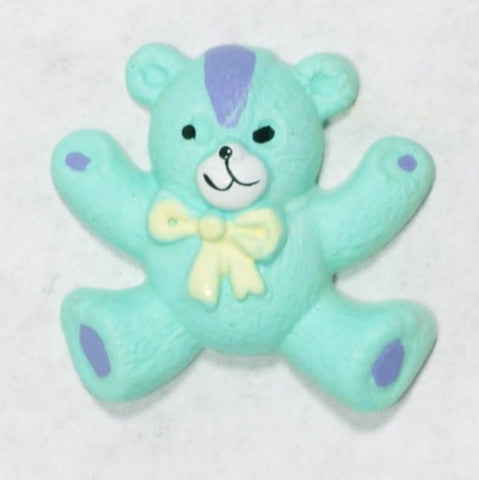 Resin Teal Teddy Bear Gift Decorations 1'' 10pcs