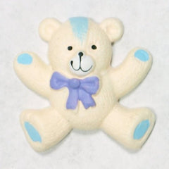 Resin White Teddy Bear Cabochon 1'' 10pcs