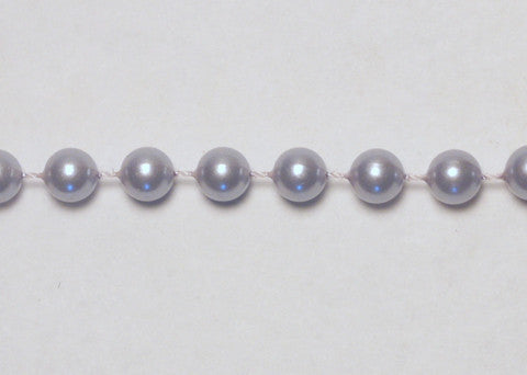 Dusty Blue Fused Pearl String Beads 6mm 36 Yards
