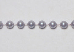 dusty blue fused pearl string beads