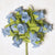 dusty blue poly rose silk flowers