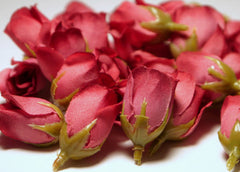 dusty rose silk rose buds
