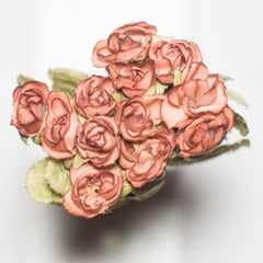 dusty rose mini silk flower
