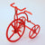 red enamel tricycle ornaments