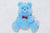 Flocked Miniature Teddy Bears Flat Light Blue 1.25'' 12pcs