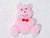 Flocked Miniature Teddy Bears Flat Pink 1.25'' 12pcs