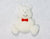 Flocked Miniature Teddy Bears Flat White 1.25'' 12pcs