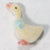 Flocked Miniature Geese Rounded Yellow with Blue Scarf 1'' 12pcs