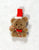 Flocked Miniature Holiday Teddy Bears Rounded Light Brown 1'' 12pcs