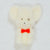 Flocked Miniature Mouse Rounded Off White  1'' 12pcs