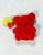 Flocked Miniature Party Teddy Bear Rounded Red 1'' 12pcs