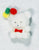Flocked Miniature Party Teddy Bear Rounded White 1'' 12pcs