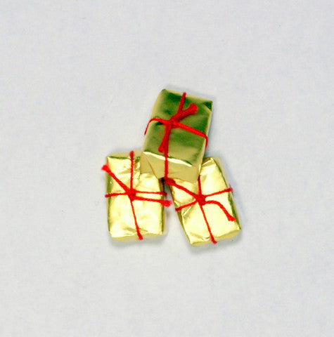 Miniature Gold Gift Boxes
