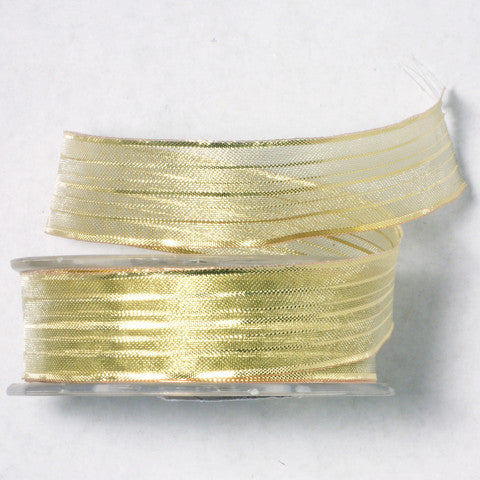 Formosa Crafts - Ribbon Gold Mesh Wire 5/8'' 25 Yards