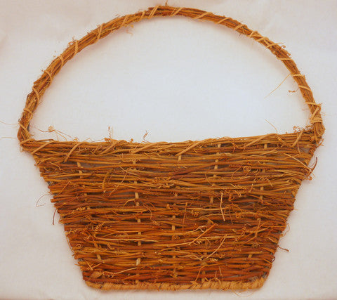 Grapevine Flat Wall Basket Wreath 1pcs