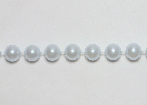 Light Blue Fused Pearl String Beads 8mm 17 Yards