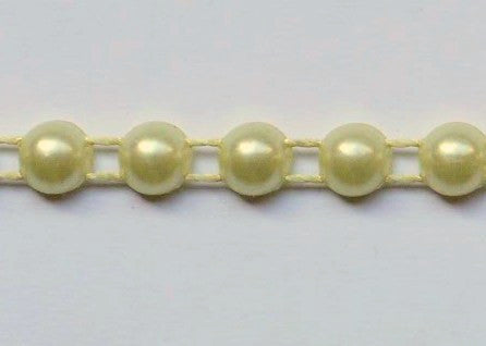 Olive Fused Pearl String Half Beads 6mm 36 Yards