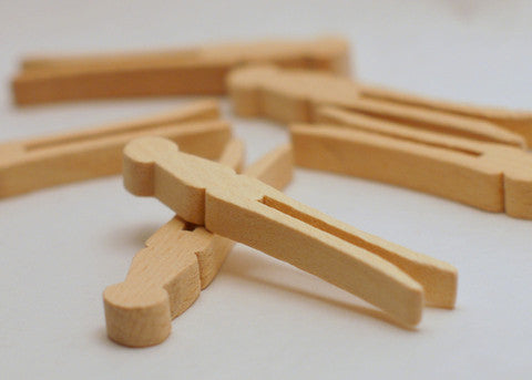 Penley Flat Mini Hardwood Clothespins 2.5'' USA 50pcs