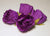 Purple Large Poly Silk Rose Bud Heads 12pcs