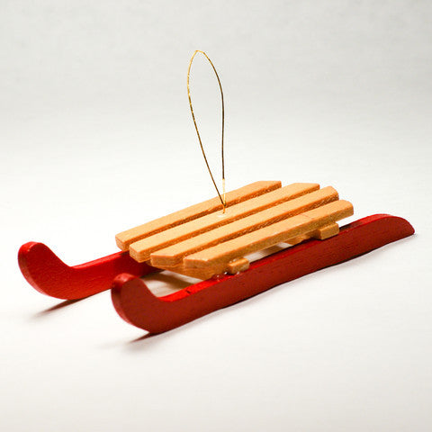 small sled christmas ornament