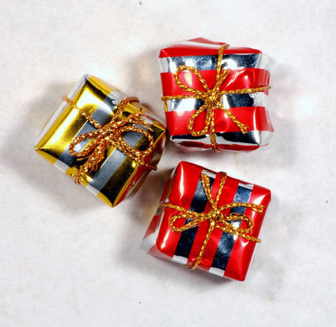 Mini Square Christmas Gift Box Ornaments
