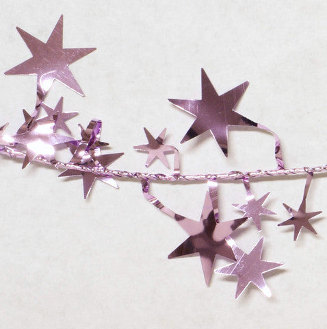 Metallic Lavender Star Garland 9' 1pcs
