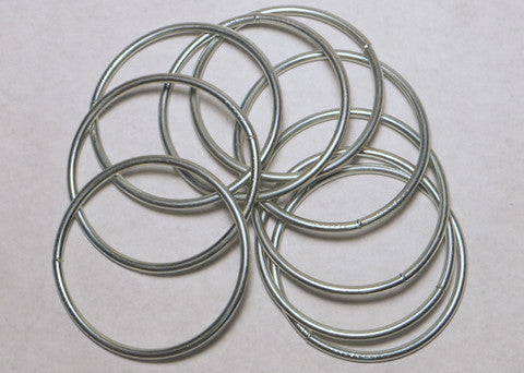 Craft County Nickel Plated 2-inch Welded Steel O-Ring - Ideal for Jewelry  Making and DIY Projects 