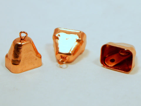 Copper Mini Cow Bells 15mm 12pcs