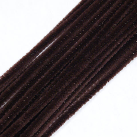 Dark Brown Chenille Stems 6mm 100pcs