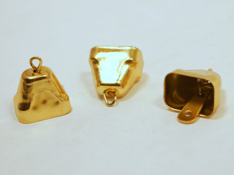 Gold Mini Cow Bells 15mm 12pcs