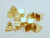 Gold Mini Cow Bells 9mm 12pcs
