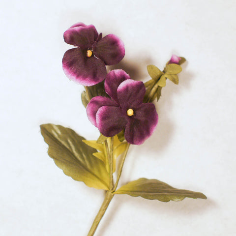 Purple Pansy Silk Flowers